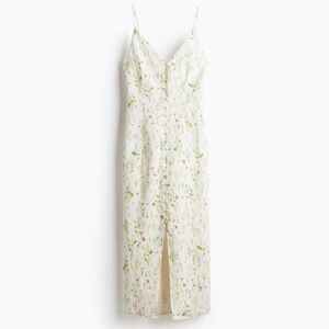 H&M linen blend floral dress